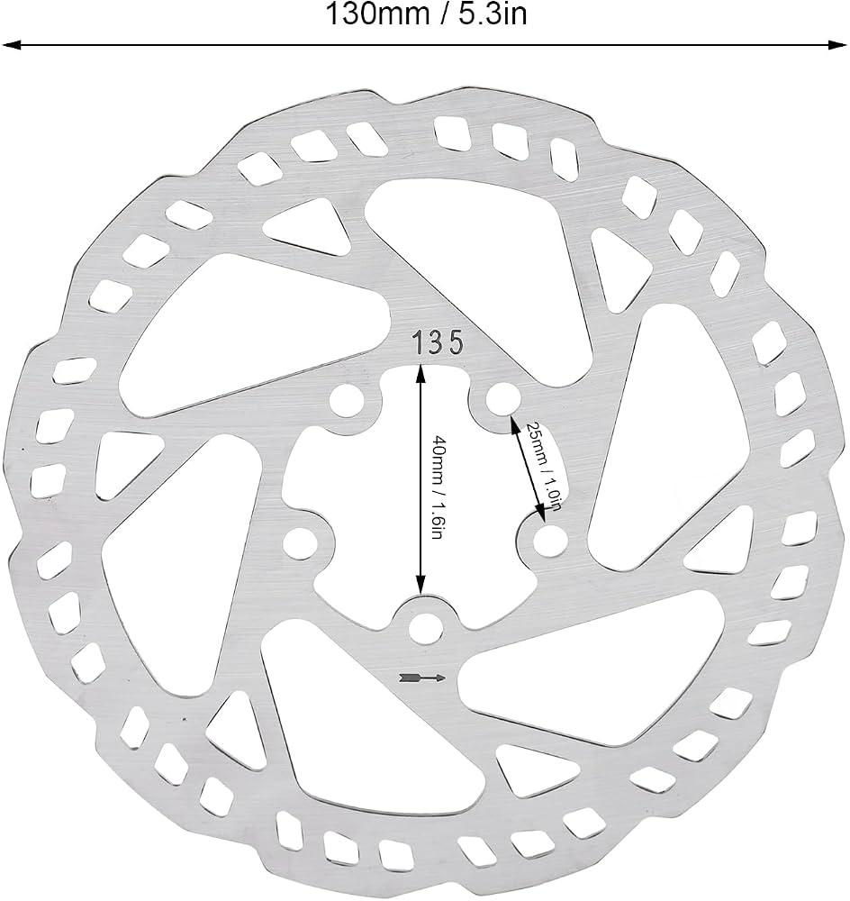 135 mm 5-hole brake disc with screws