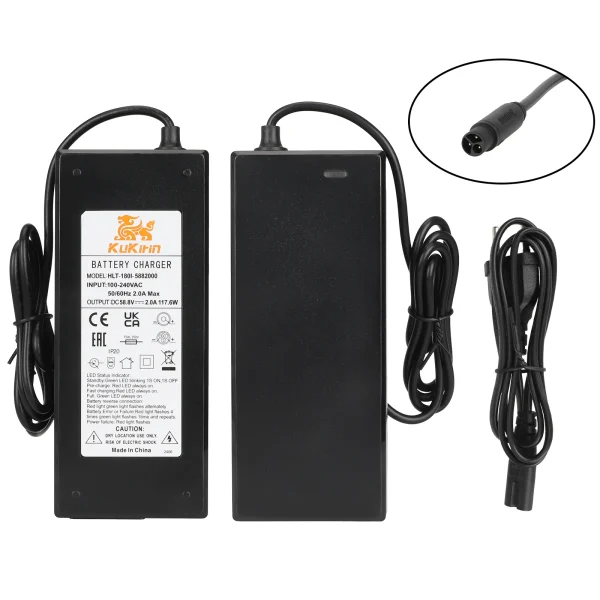 Original Kukirin G2 Master / G3 Pro charger 58.8 V 2 A, 3-hole CQ head (EU plug)