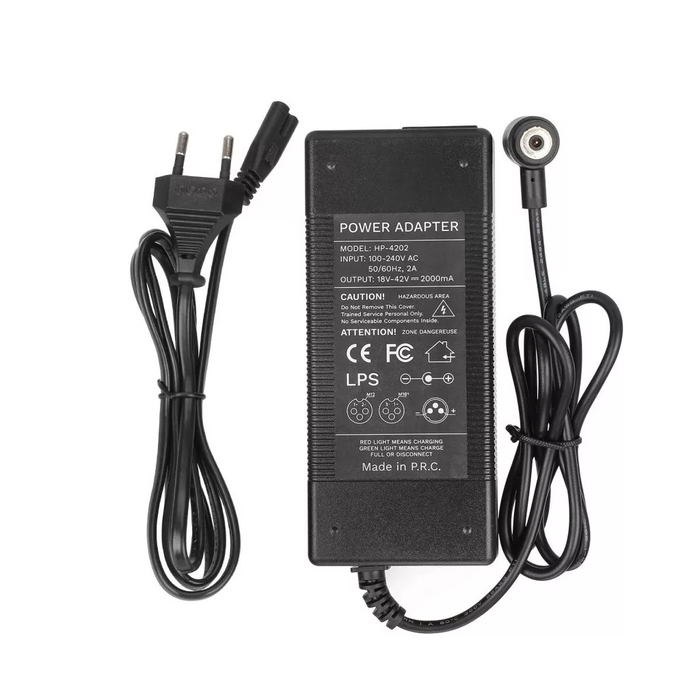 18–42 V 2 A charger with magnetic suction-point head (EU plug)