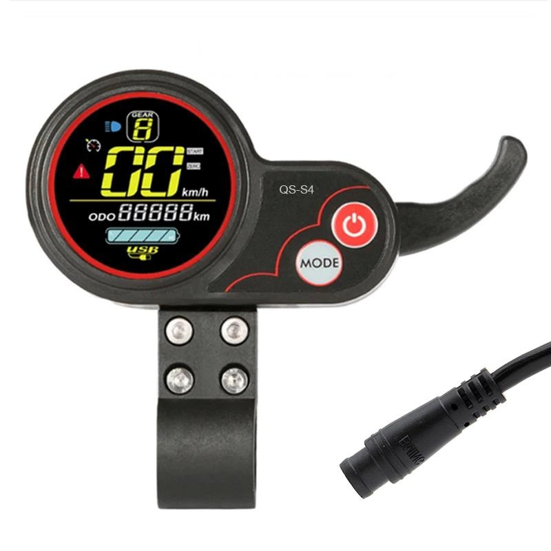 QS-S4 6-pin display with thumb throttle
